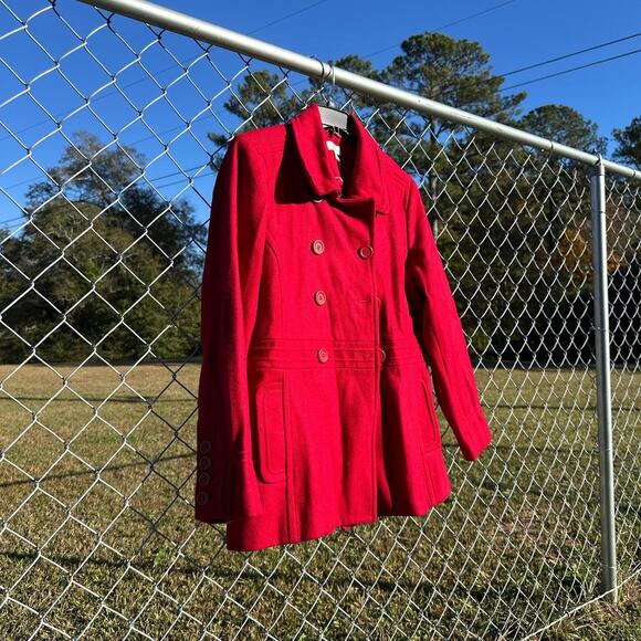 Glamour Red Peacoat/Jacket - Picture 3 of 9